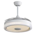 Retractable Ceiling Fan with 42'' 3 Color Dimmable Light Memory Function