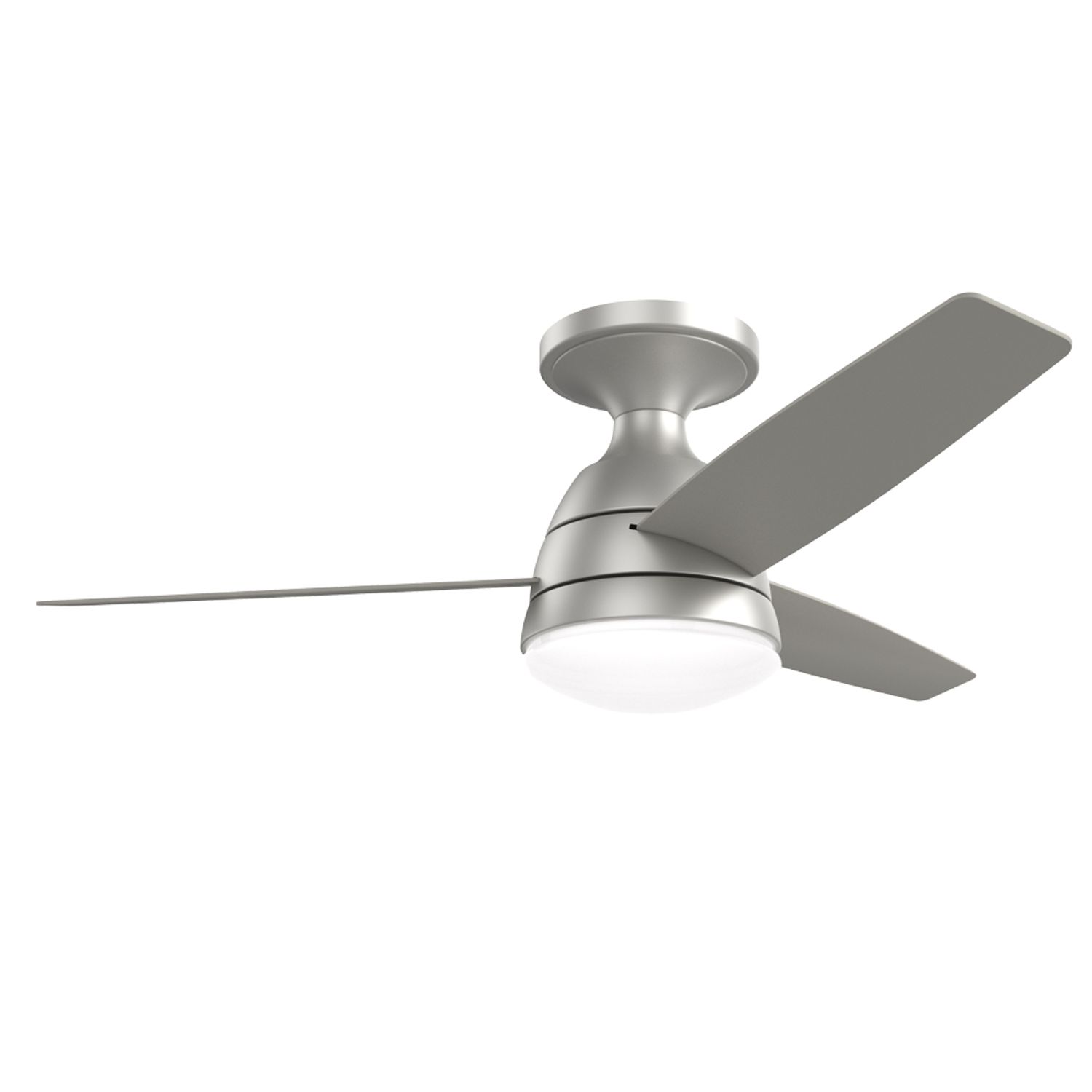 KBS wholesale 44 Inch Flush Mount DC Ceiling Fan with Light silver