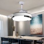 Stylish Retractable Ceiling Fan with Light