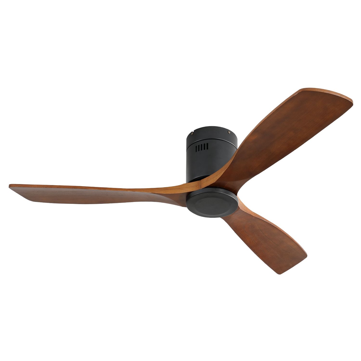KBS matte black and wood ceiling fan for wholesale