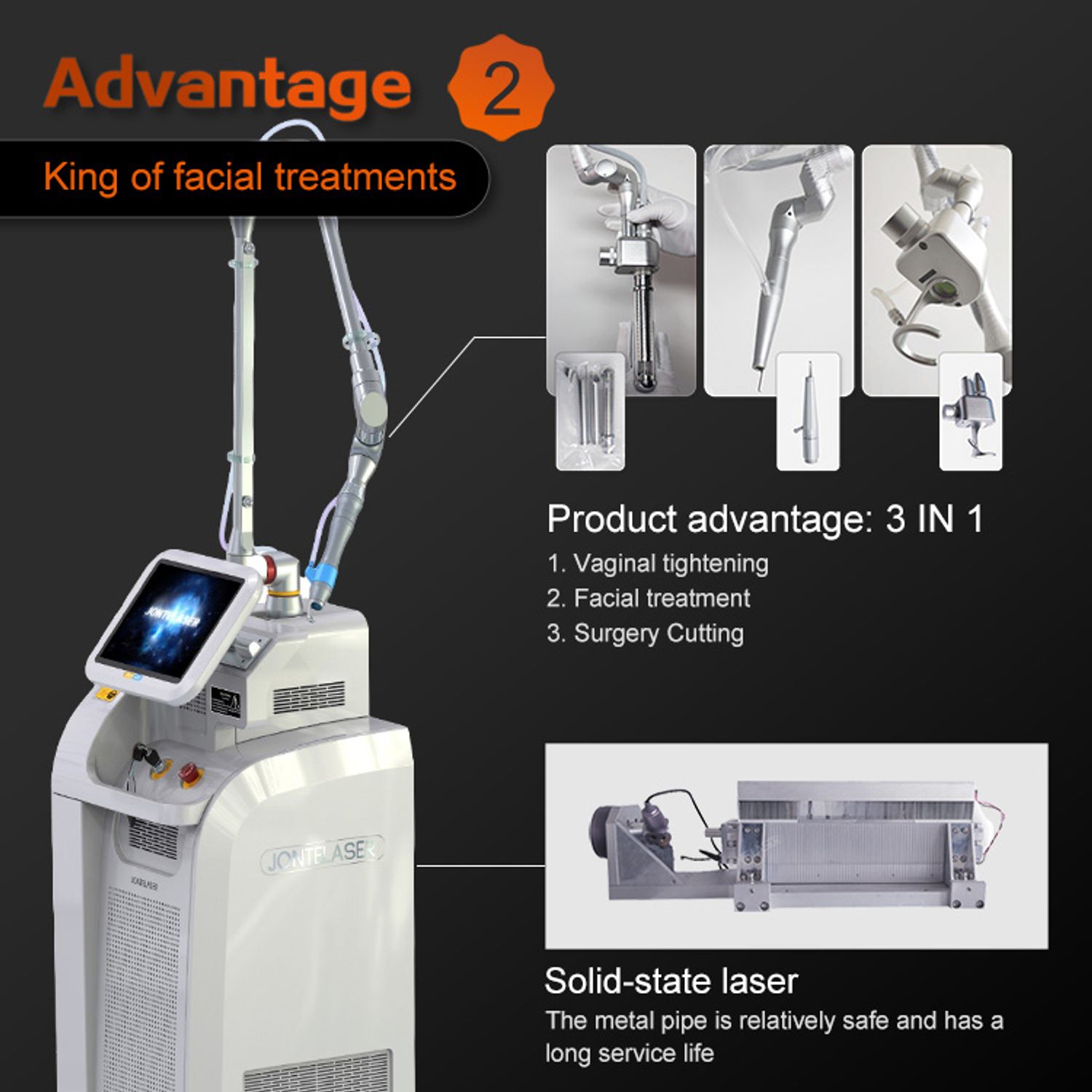 3 in 1 fractional co2 machine advantages