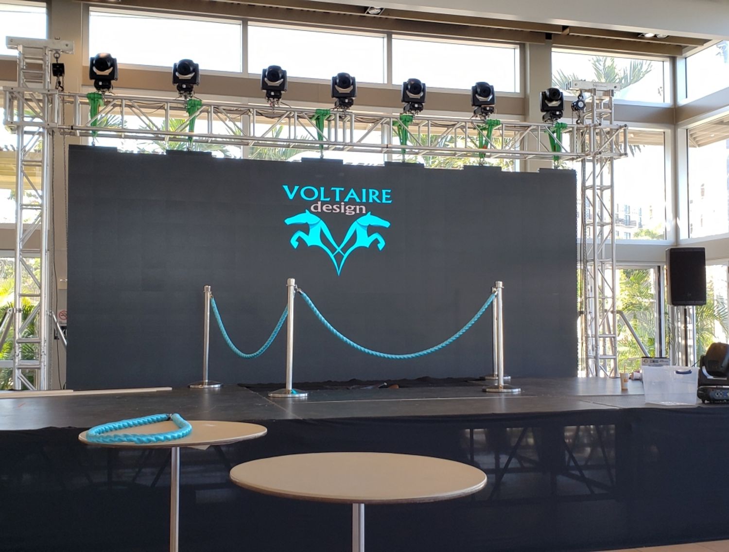Outdoor event setup with a P391 LED display