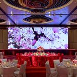 Elegant banquet hall with a P391 LED display