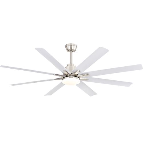 [Final Sale]66″ Brushed White ABS Blades Smart Ceiling Fan