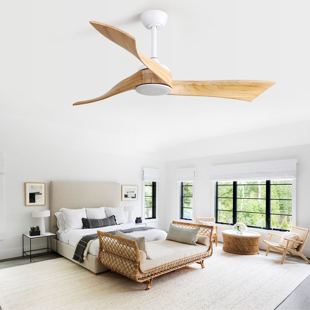 52″ Irregular Wood Blade Ceiling Fan
