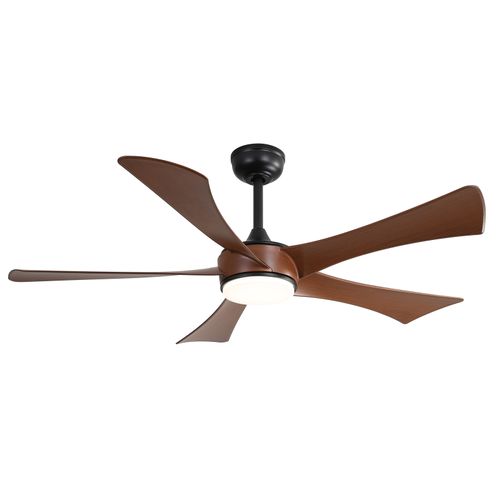 Sofucor 52 Inches ABS Wood Grian Ceiling Fan Light