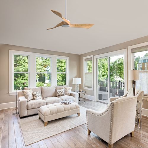 52″ Irregular Wood Blade Ceiling Fan