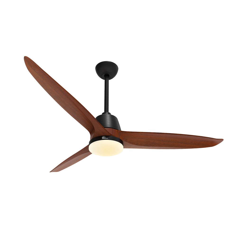 56″ Wood Ceiling Fan With Light Remote