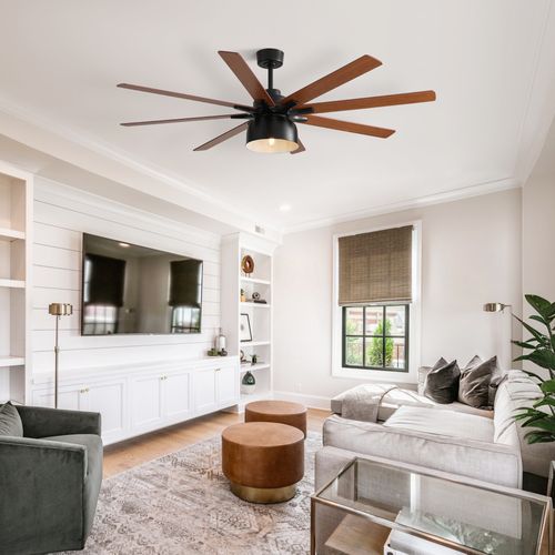 [Final Sale]52" Plywood Ceiling Fan With Light