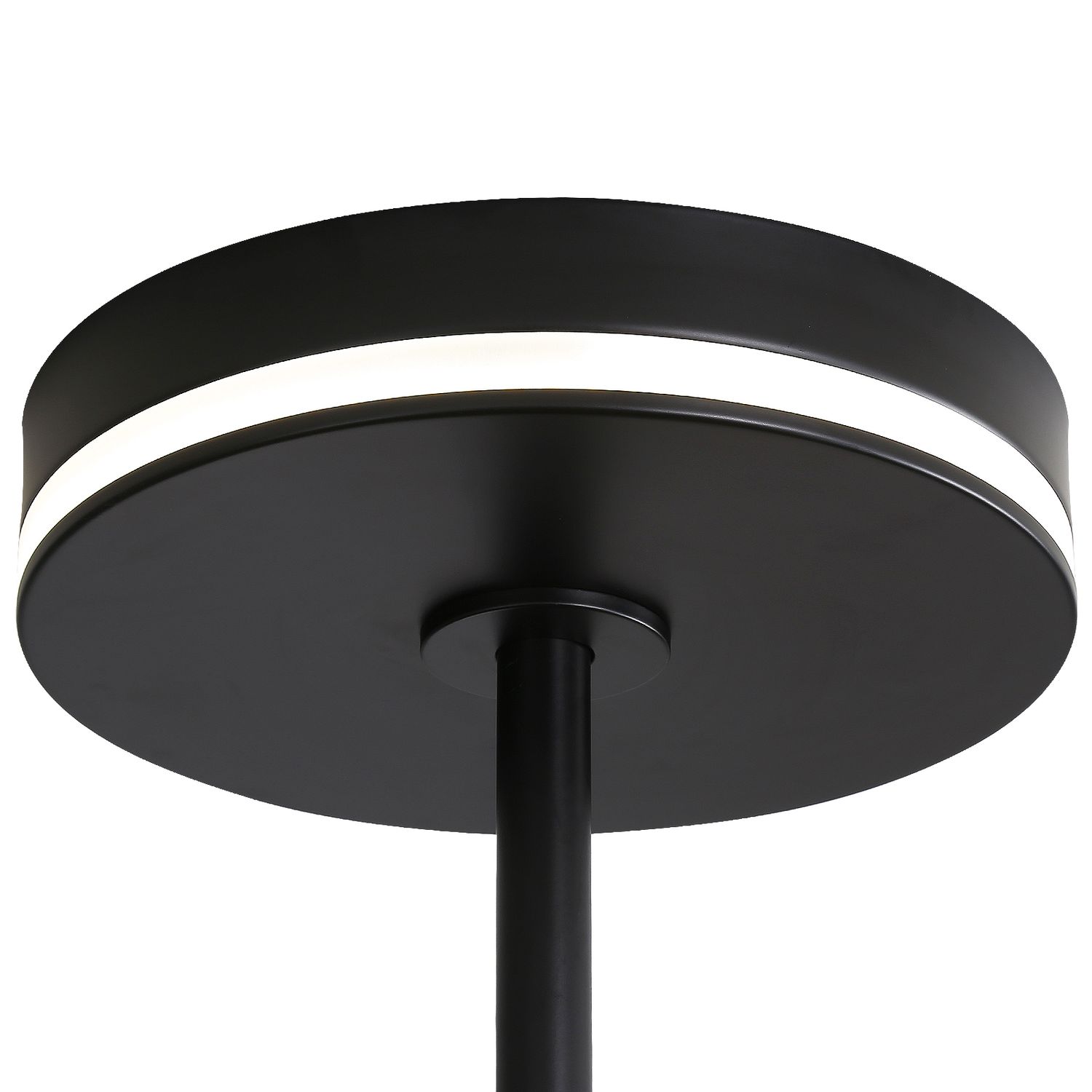 Close-up of the Sofucor 52-inch ceiling fan's flush mount base with integrated light