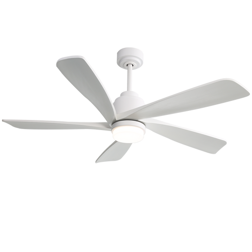 52″ Smart Solid Wood Blades Ceiling Fan