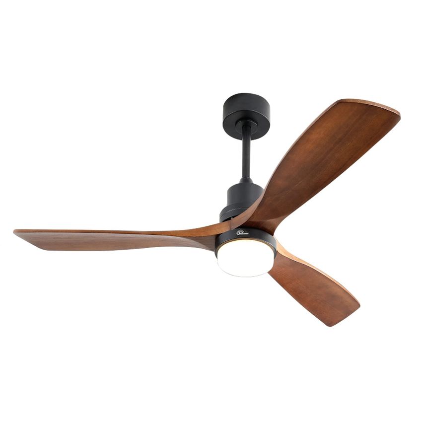 52 Inch Wooden Ceiling Fan with 3 Head Lights and Remote – Living and Home