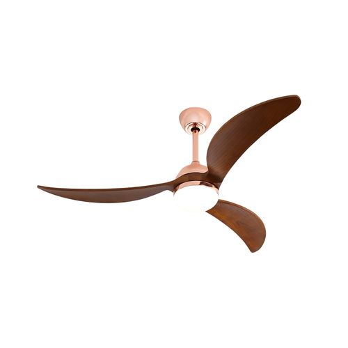 52″ Walnut Wood Ceiling Fan With Light