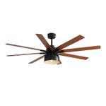 Sofucor 66-inch farmhouse ceiling fan featuring 8 dual-color blades and E26 light