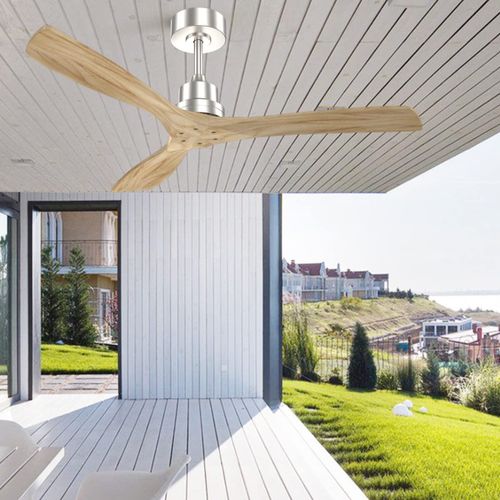 Ventilador de techo con aspas de madera de 52 ″