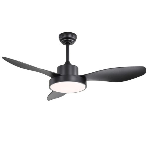 [Final Sale]Sofucor 47" White Ceiling Fan with Light & Remote, Reversible DC Motor