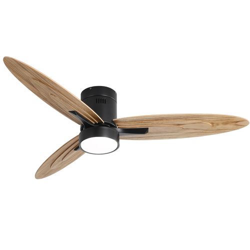 Sofucor 56 Inches Farmhouse Layered Wooden Blades Ceiling Fans with Light