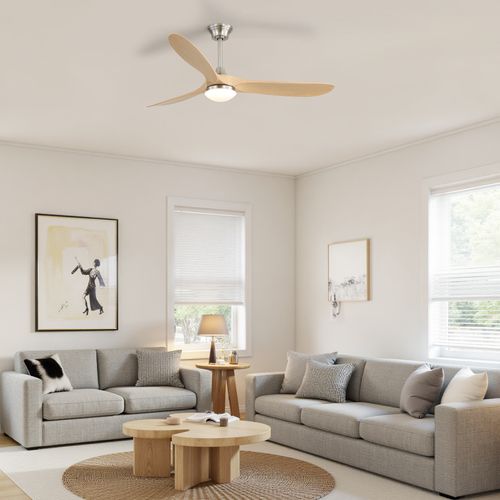 Sofucor New 60" Modern Smart ABS 3-Blade Ceiling Fan with Light
