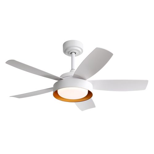 Sofucor 42 inche Modern White ABS Remote Control Ceiling Fan with Light