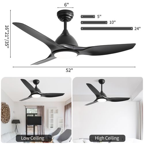 Sofucor 52'' Ceiling Fan with LED Lights