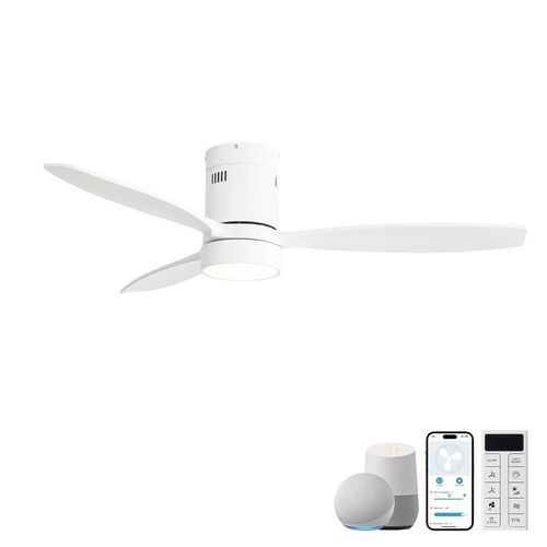 Upgrade Brand New 52" Sofucor Modern Low Profile Ceiling Fan with Light
