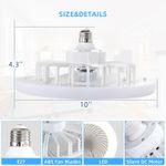 Size and details of Sofucor 10“ Socket Ceiling Fan with Light and Remote