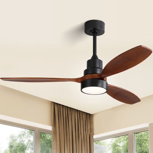52″ Wood Ceiling Fan With Light