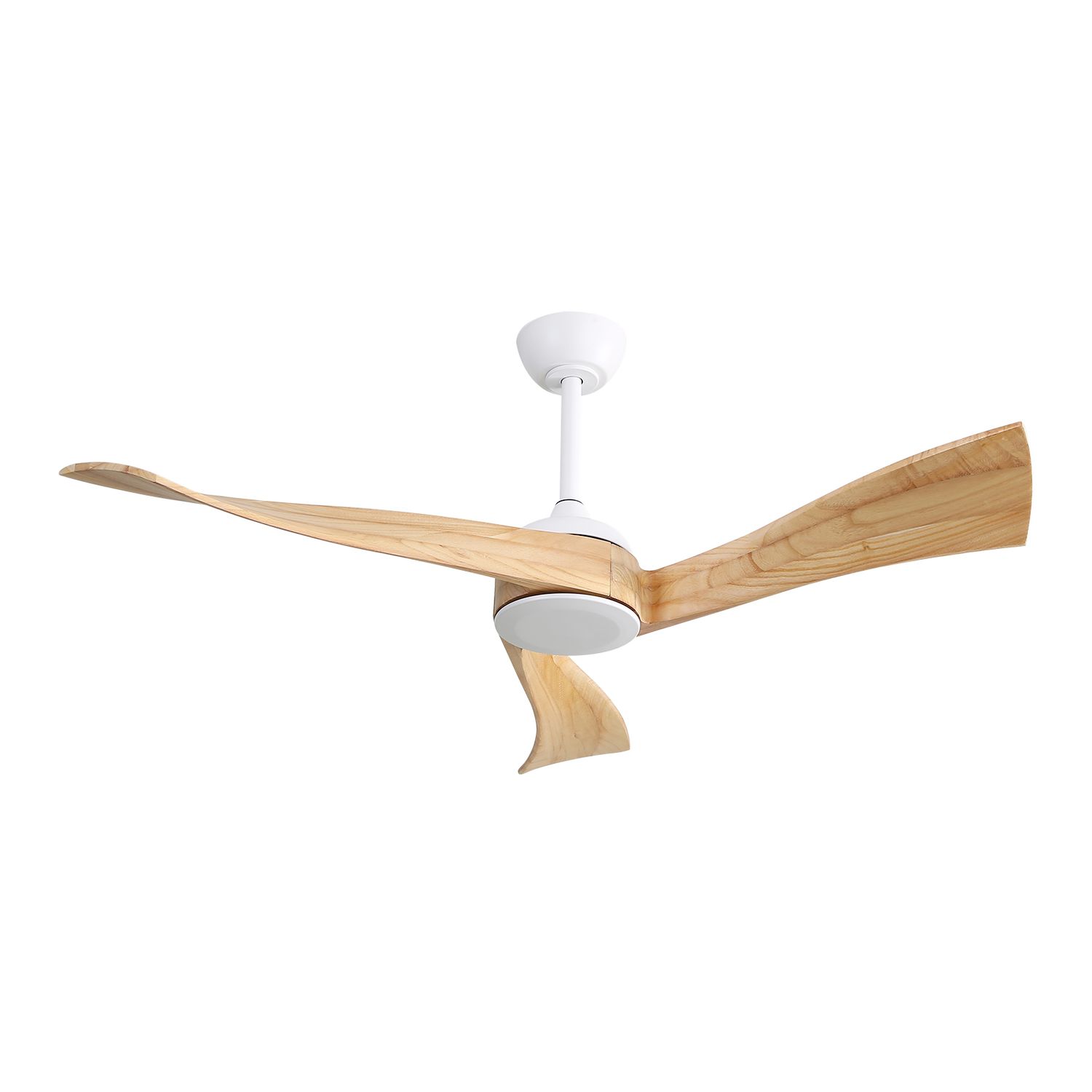 Sofucor 3 Irregular propeller Wood Blades 52 Inch Ceiling Fan No Light With Remote Control