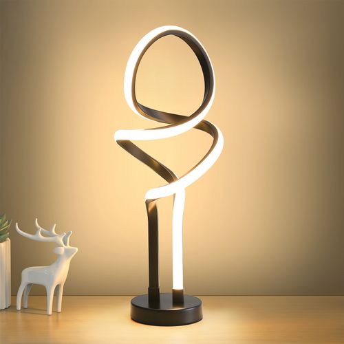 [Clearance] Sofucor 19" Table Lamp with LED Spiral Design