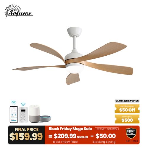 52″  Smart ABS Blades Ceiling Fan