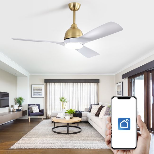 Sofucor 54'' Smart Celing Fan With Remote Works With WIFI/Alexa/Google