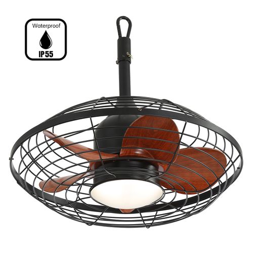 Sofucor Fan Farmhouse 20 inches Cage Ceiling Fan with light