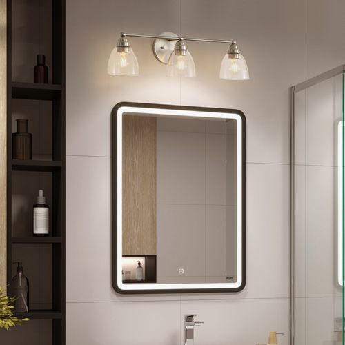 [Clearance] Sofucor 26.2" Nickel 3-Light Vanity Lights Wall Sconce