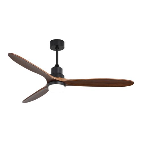 60'' Walnut Wood Ceiling Fan With Light