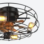 Sofucor caged 20 ceiling fan with light