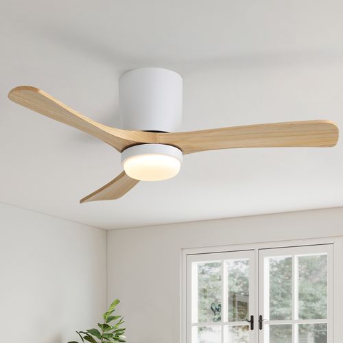 Sofucor New 42 Inch Low Profile 3-Blade Wood Ceiling Fan