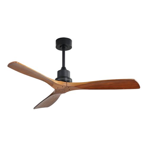 Ventilador de techo de madera curvada de acero de 52″ sin luz