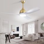 Sofucor 54'' Smart Ceiling Fan With Remote Works With WIFI/Alexa/Google Home/Siri in living room