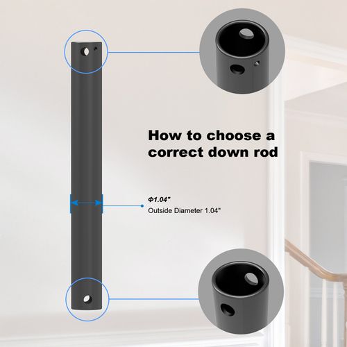 Sofucor Downrod For Ceiling Fan Size In 24'' 36'' 48''