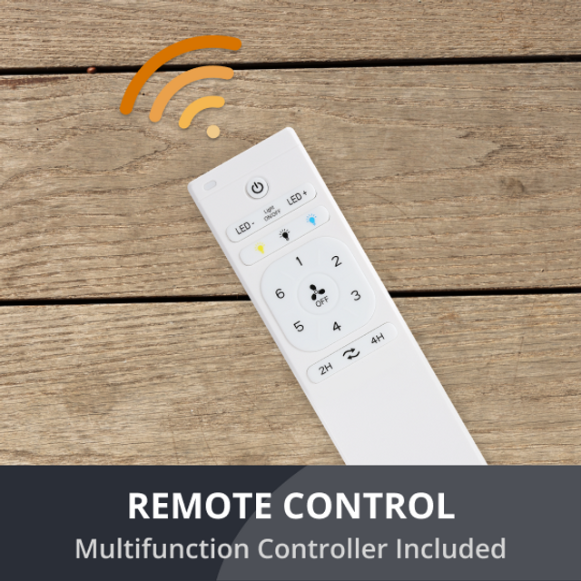 Sofucor 52 Inch Ceiling Fan With Lights & Remote - Quiet DC Motor, Solid Wood Blades, Dimmable LED