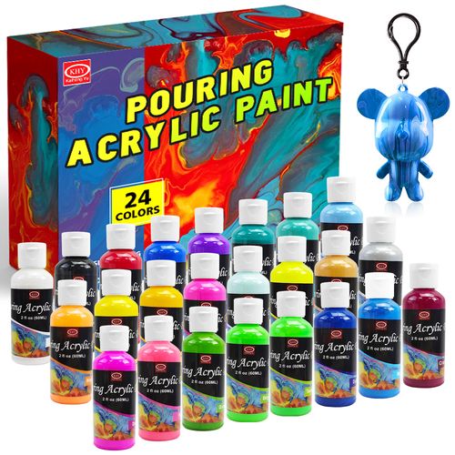 Professional DIY Neon Artist Acrylic Pouring Paint Set