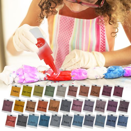 Color de tela en polvo Tie Dye para suministros de arte de tela Kit de tinte de corbata Diy