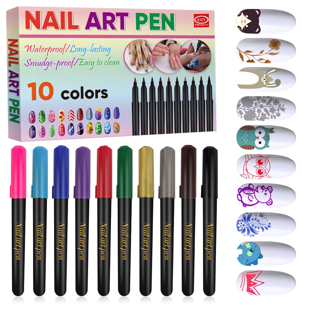 Акриловый маркер для ногтей, 3D масляные чернила, ручка для дизайна ногтей Amazon, горячая распродажа, инструмент