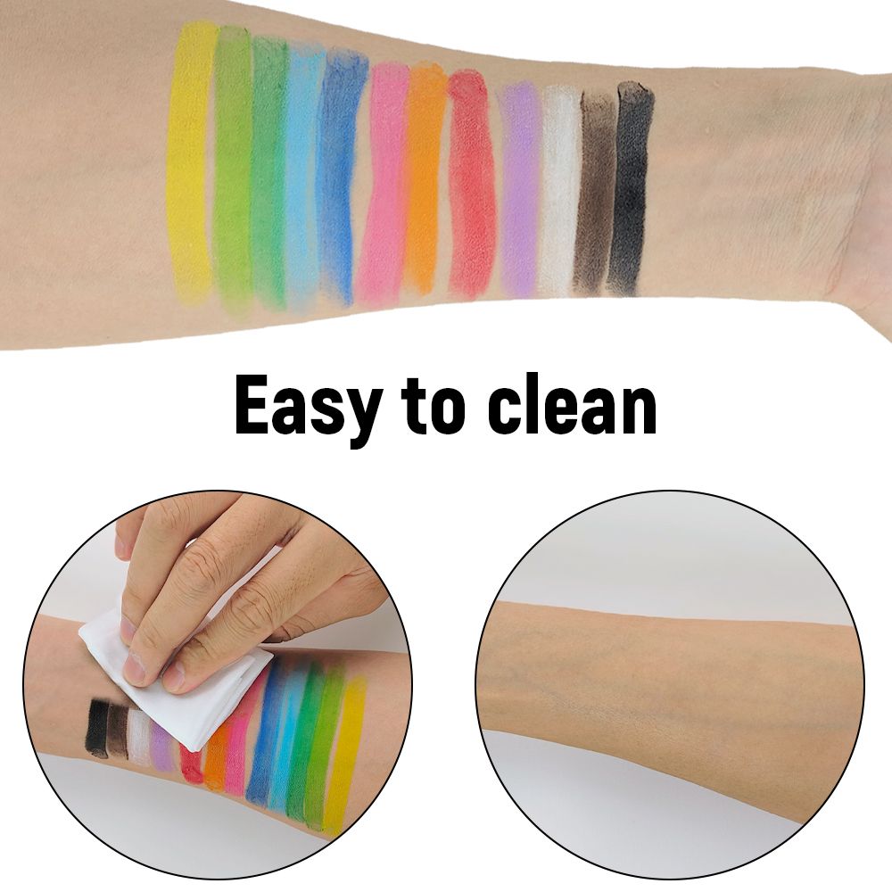 Soft Body Paint Face Crayon Pen Stick Kit Custom Makeup Professional Halloween Colour Set