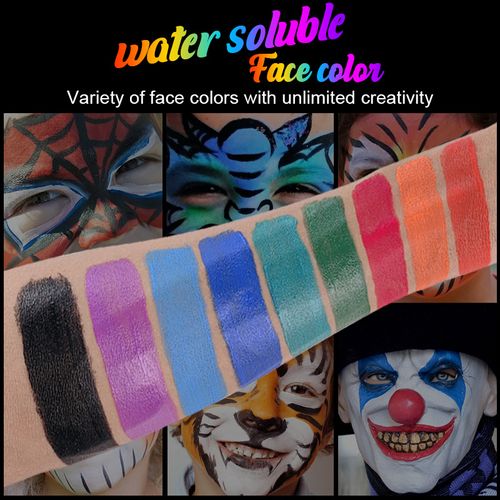 16 Colors Non-Toxic Kid Facepaint Halloween Set Body Palette Facial Paintings For Children Face Paint Facepainting Kit