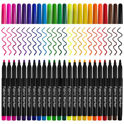 Farbe Großhandel Textil Set ungiftig farbige Farbe T-Shirt Malerei für Erwachsene Kunst Zeichnung waschbar Stoff Marker Stift