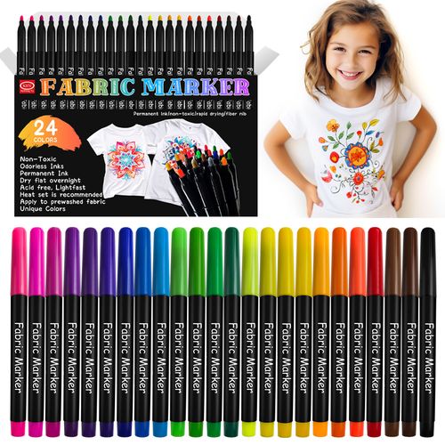 Краска, оптовая продажа, текстильный набор, нетоксичная цветная футболка, картина для взрослых, художественный рисунок, моющийся маркер для ткани