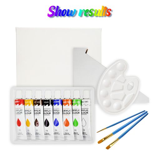 Art Crafts Non-toxic Waterproof 8 Colors Oil Based Acrylic Paint Set