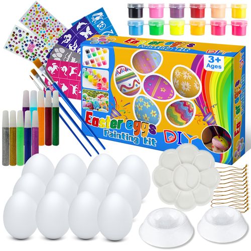 KHY Tiktok offre spéciale bricolage oeufs artisanaux de pâques petit ensemble acrylique peinture couleur Art pour enfant Kit de Pot de peinture acrylique