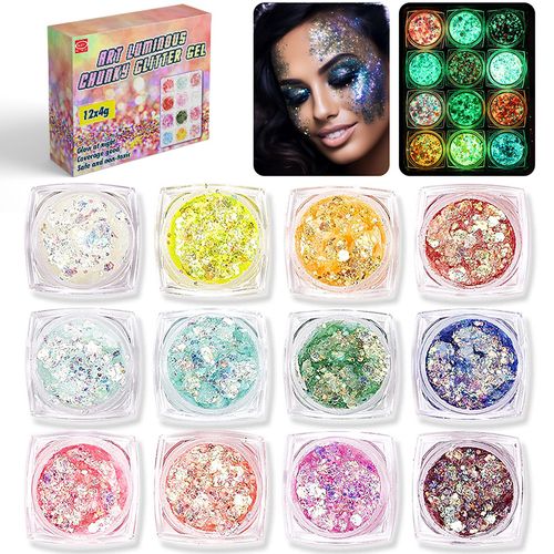 Kit de palette de paillettes cosmétiques pour mélange de peinture de fard à paupières